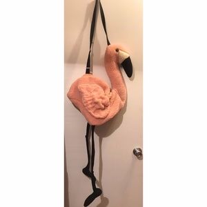 Large Plush Flamingo Purse